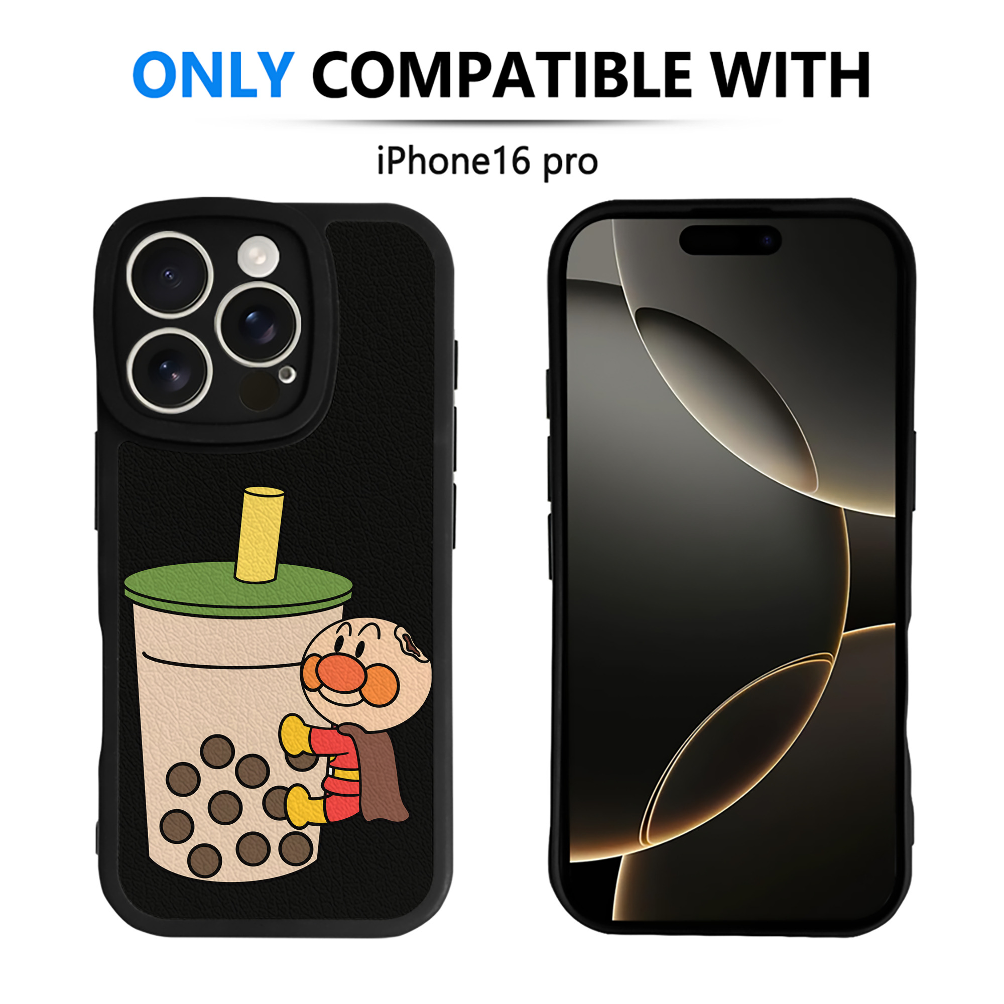 （画像用） アンパンマン Anpanman 【iPhone 16シリーズ対応】シリコンスマホケース（レザー調） 材質：シリコン